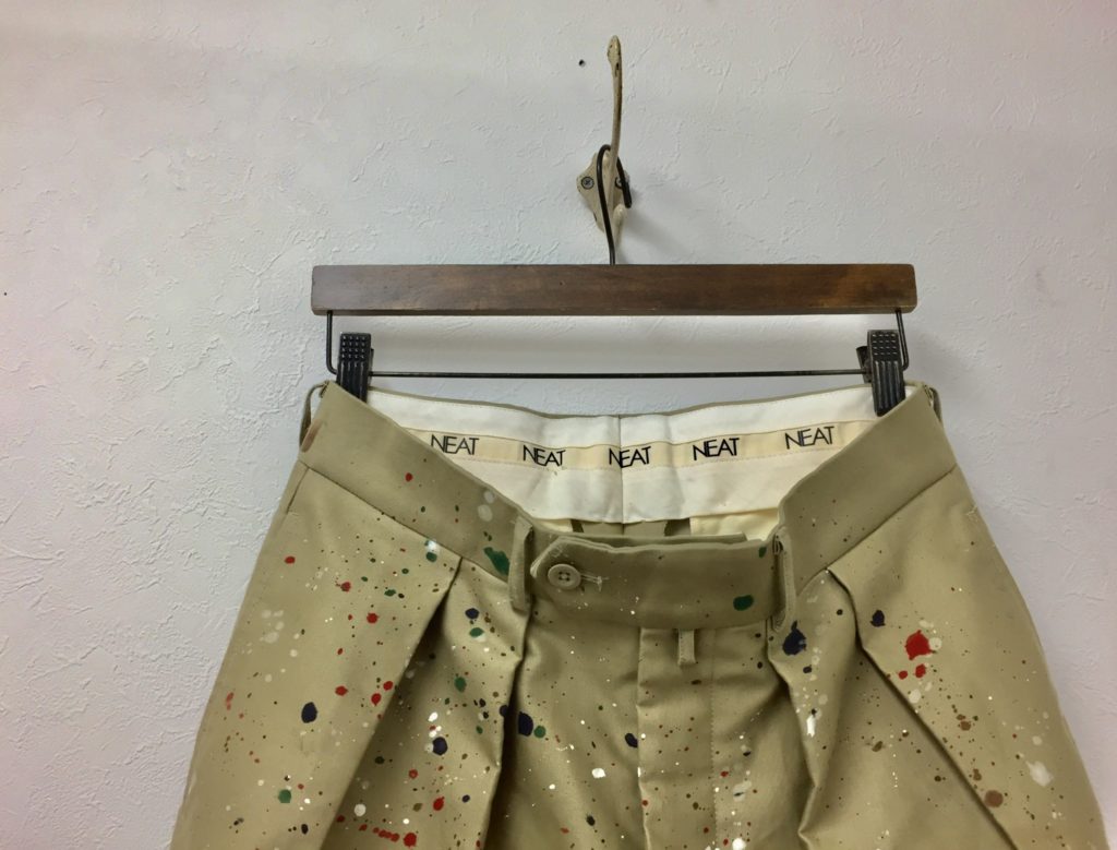 NEAT GIZA MOLESKIN PAINT PANTS BELTLESS - スラックス